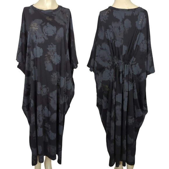TOV Los Angeles Black Gray 42 sz 12  Dress Kaftan Maxi Boho Dress - Picture 1 of 16